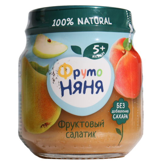 FrutoNanny Fruit Salad Apple Pear Peach Puree, 3.57oz