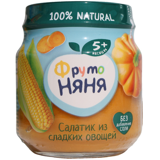 FrutoNyanya Sweet Vegetable Salad Puree, 3.88oz