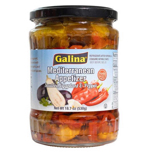 Galina Mediterranean Appetizer Sauteed Eggplant & Pepper, 18.7oz