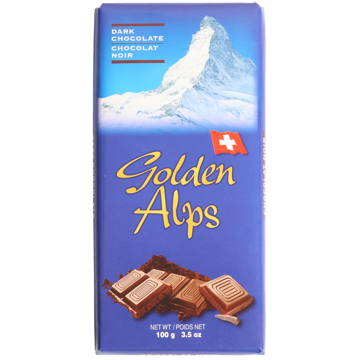 Golden Alps Dark Chocolate Bar, 3.5oz