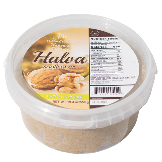 Golden Collection Nature's Delight Sunflower Halva with Walnuts, 19.4oz
