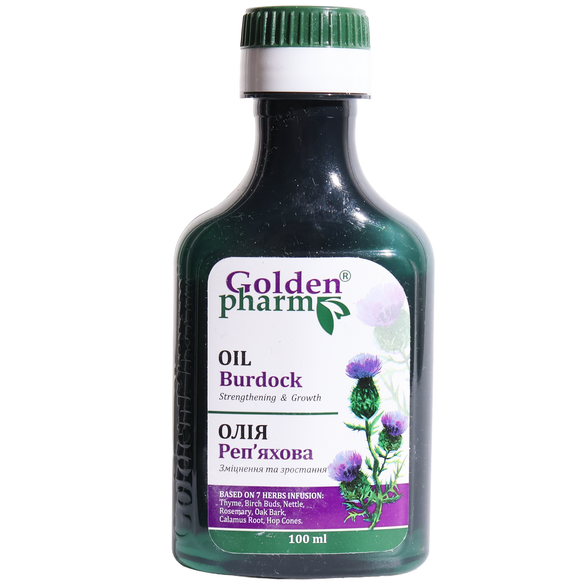 Golden Pharm Burdock Hair Oil with 7 Herbs, 3.38fl oz