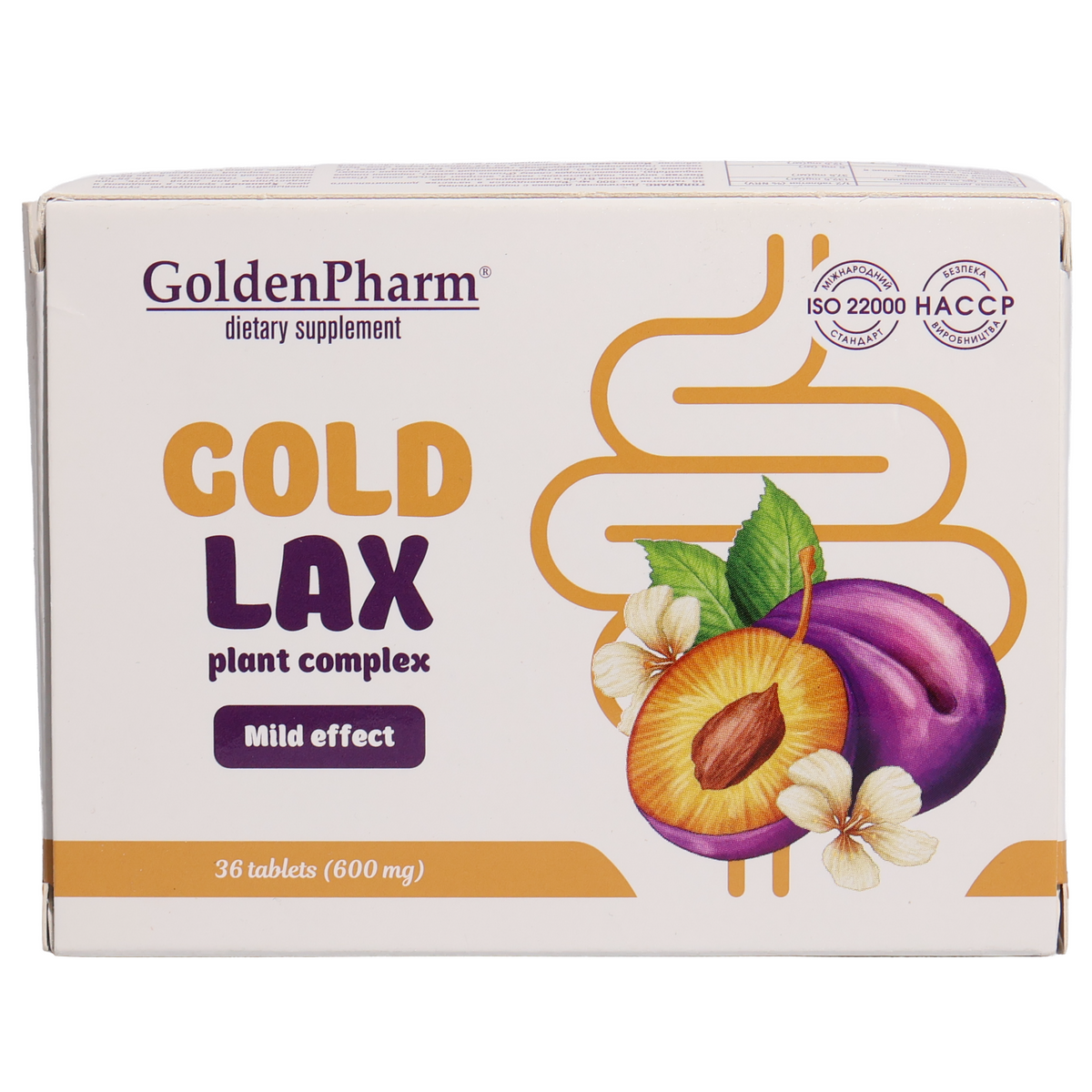 Golden Pharm Gold Lax Dietary Supplement, 36 Tablets, 0.76oz