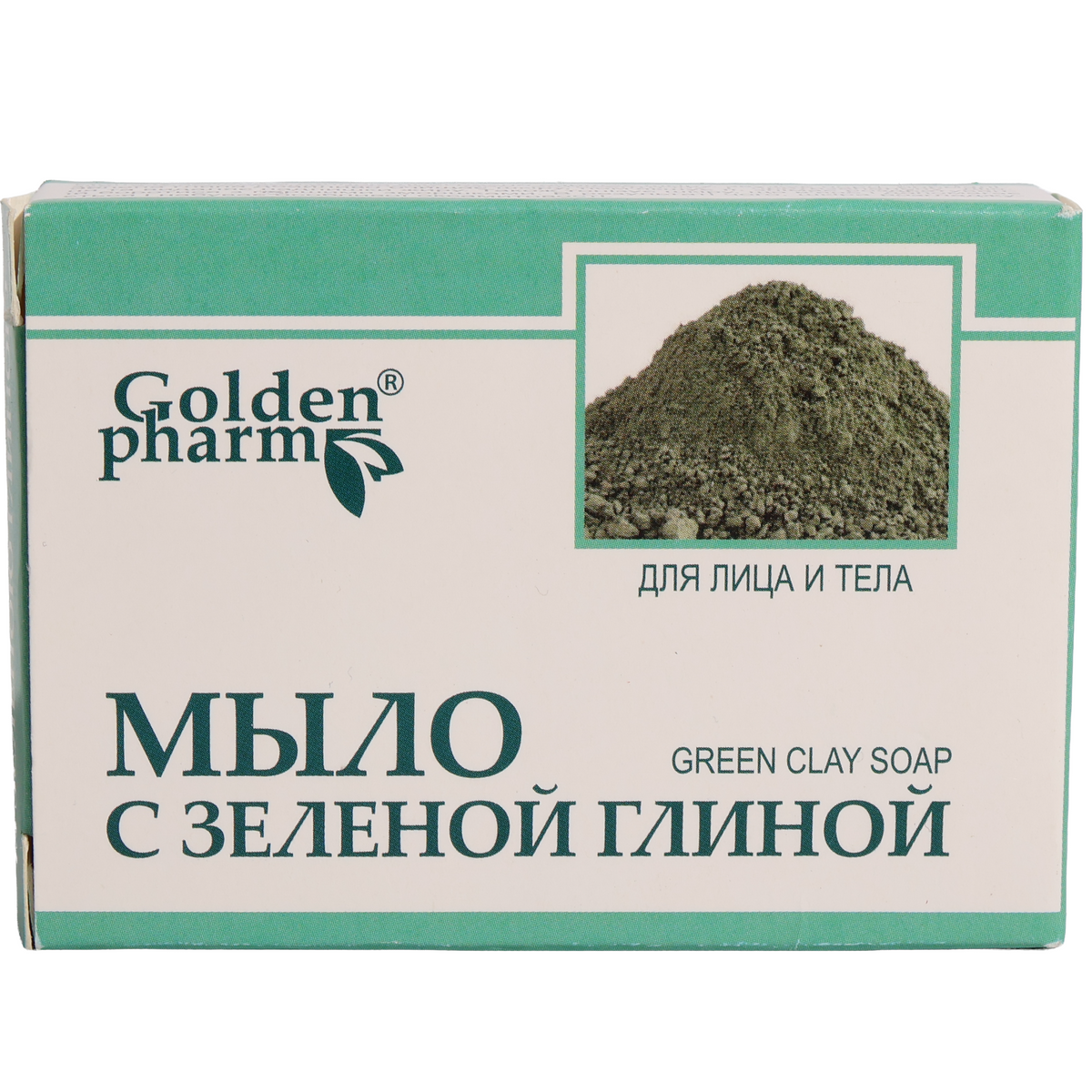 Golden Pharm Green Clay Face & Body Soap Bar, 2.47oz