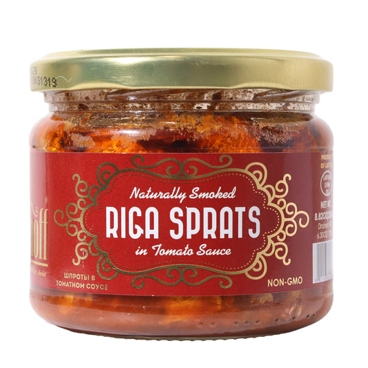 Gourmet Riga Sprats Naturally Smoked in Tomato Sauce, 8.82oz
