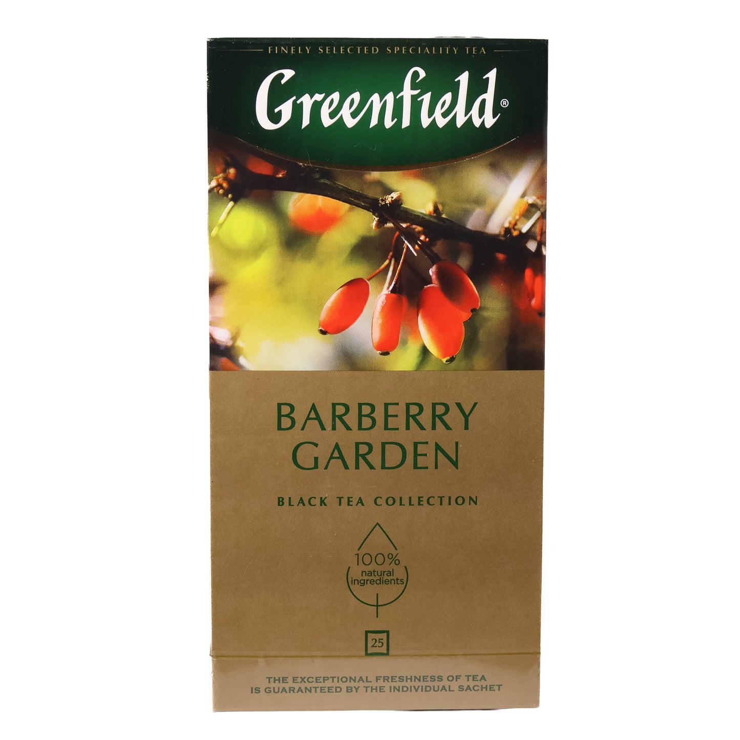 Greenfield Barberry Garden Barberry Black Tea, 25 Tea Bags