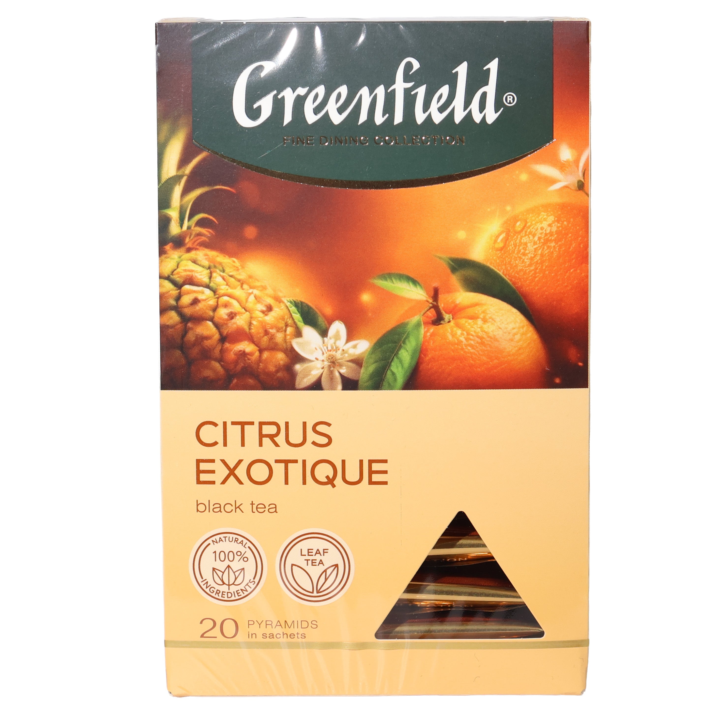 Greenfield Citrus Exotique Black Tea Pyramid Bags 20ct – Marvel Foods