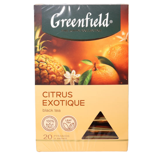 Greenfield Citrus Exotique Black Tea, 20 Pyramid Teabags