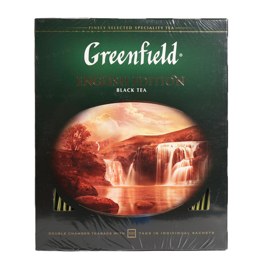 Greenfield English Edition Black Tea Bags, 100 Tea Bags