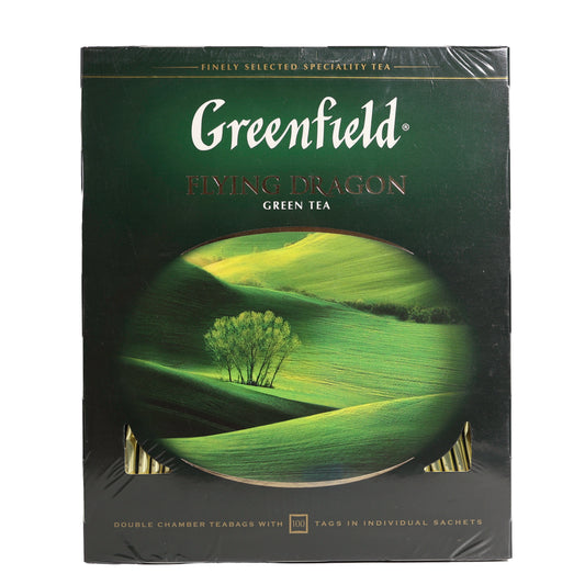 Greenfield Flying Dragon Green Tea, 100 Tea Bags