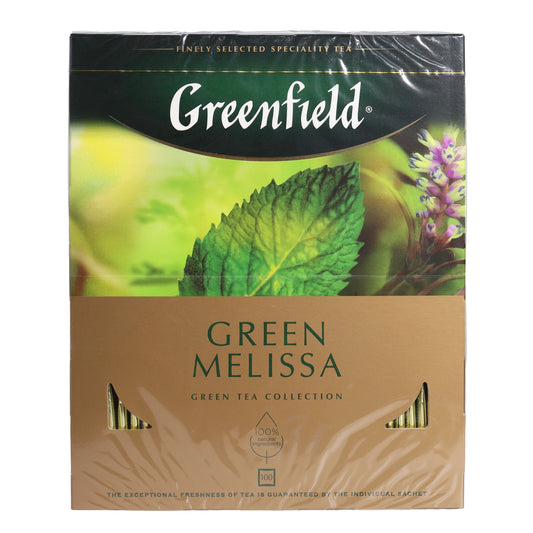 Greenfield Green Melissa Green Tea, 100 Tea Bags