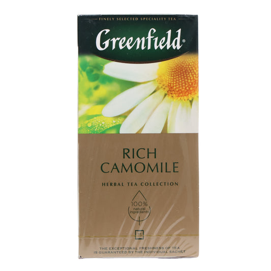 Greenfield Rich Camomile Herbal Tea, 25 Tea Bags