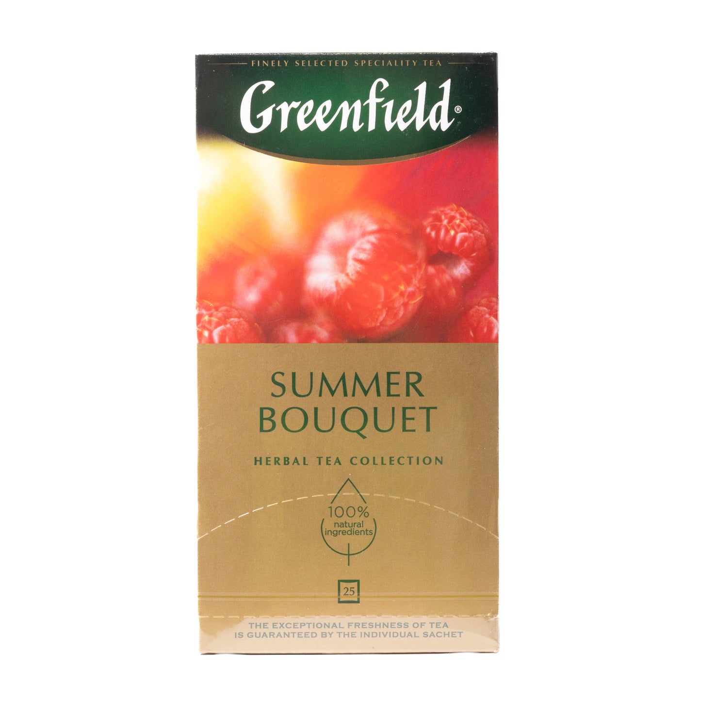 Greenfield Summer Bouquet Raspberry Herbal Tea, 25 Tea Bags