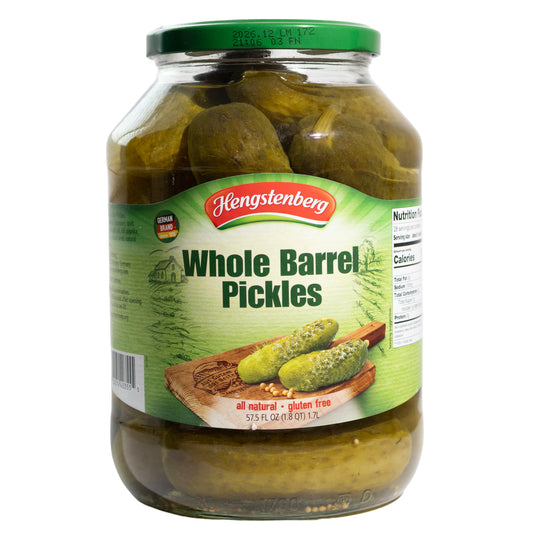 Hengstenberg Whole Barrel Pickles, 57.5oz