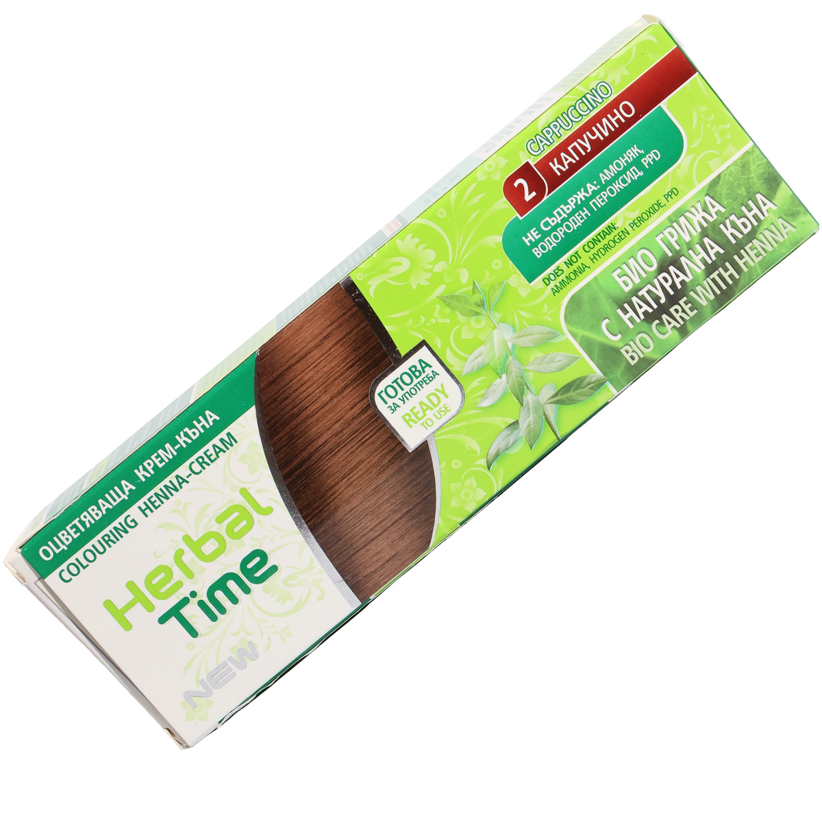 Herbal Time Cappuccino Colouring Henna Cream, 2.54fl oz