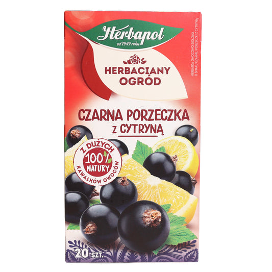 Herbapol Black Currant with Lemon Fruit & Herbal Tea, 20 Tea Bags