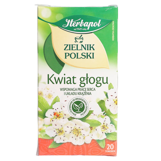 Herbapol Hawthorn Flower Herbal Tea Bags, 20 Tea Bags