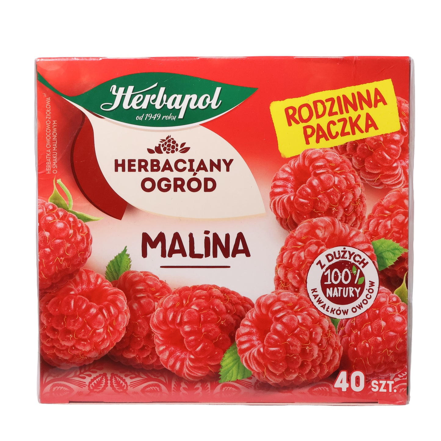 Herbapol Herbaciany Ogrod Malina Raspberry Fruit & Herbal Tea, 3.81oz