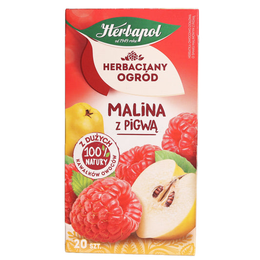 Herbapol Raspberry with Quince Fruit & Herbal Tea, 20 Tea Bags