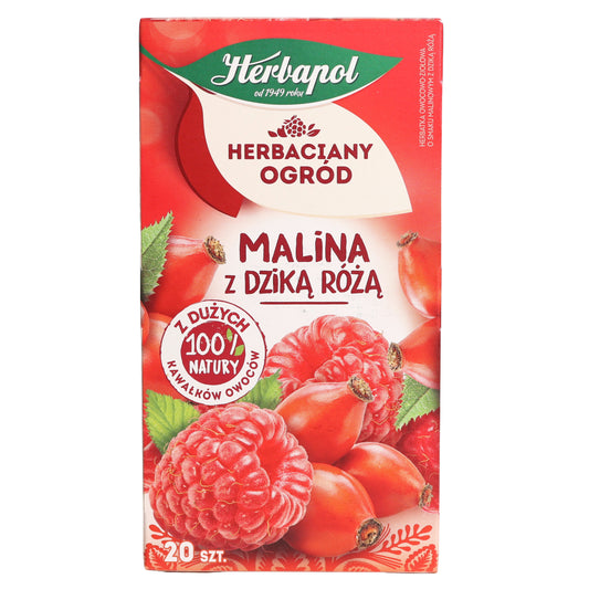 Herbapol Raspberry with Rosehip Tea Bags, 20 Tea Bags