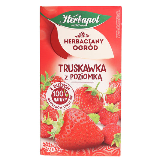 Herbapol Strawberry with Wild Strawberry Fruit & Herbal Tea, 20 Tea Bags