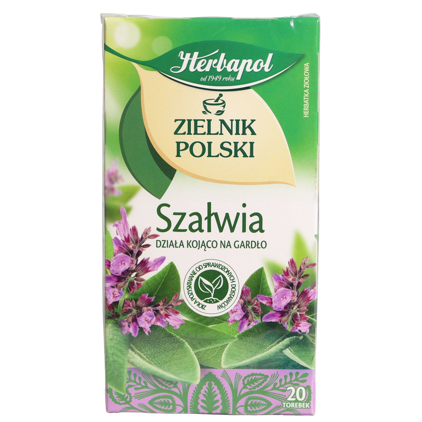 Herbapol Zielnik Polski Sage Herbal Tea Bags, 20 Tea Bags
