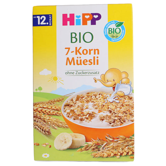 HiPP Bio 7-Grain Muesli No Added Sugar, 7.05oz