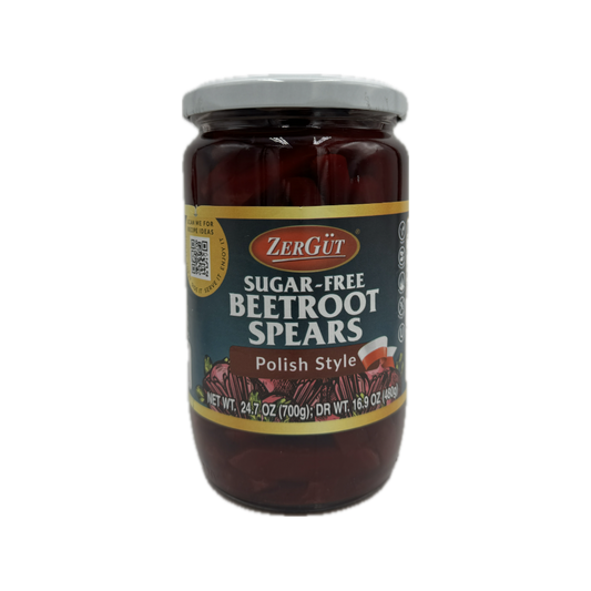 jar of Zergut Sugar-Free Beetroot Spears, 480g