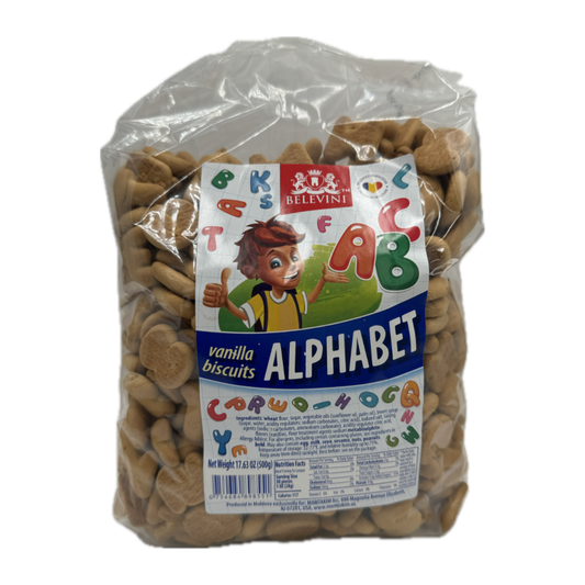 pack of Alphabet Vanilla Biscuits, 500g
