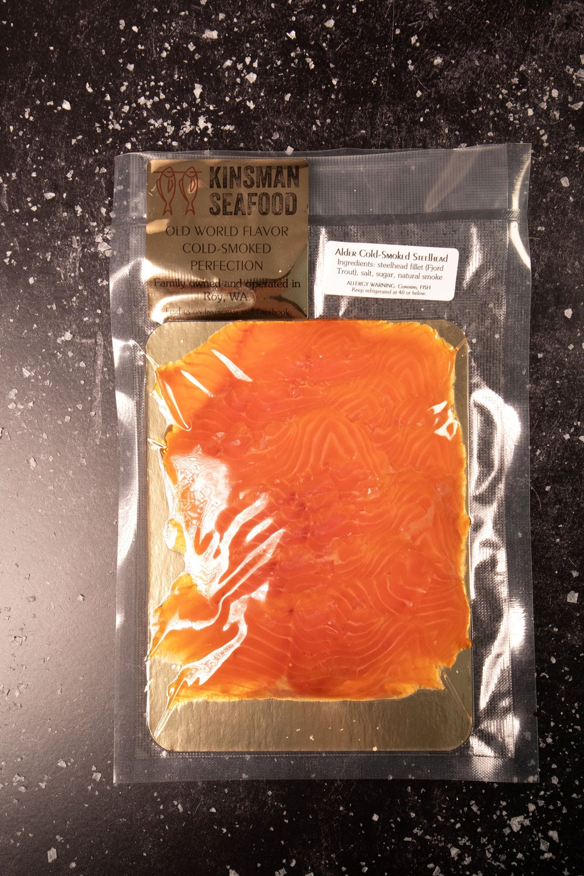 Kinsman Sliced Cold-Smoked Steelhead - 6 oz package
