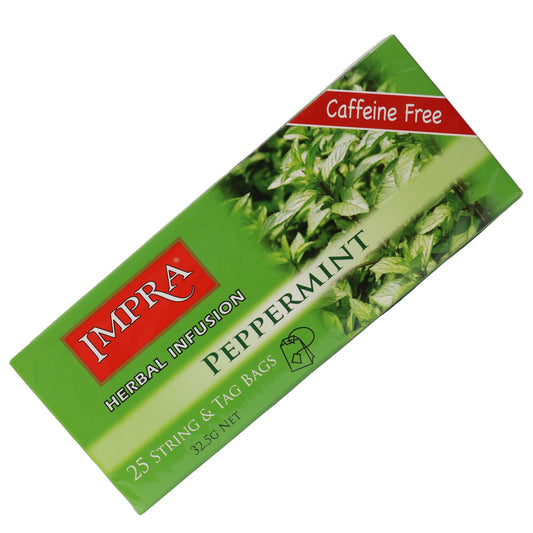 Impra Peppermint Herbal Infusion Tea Bags, 25 Count