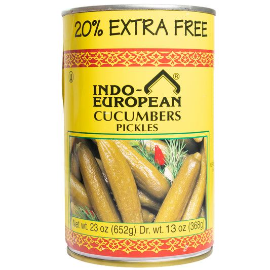 Indo-European Cucumber Pickles Large 7-9, 23oz