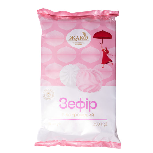 Jaco White-Pink Zefir Marshmallows, 12.3oz