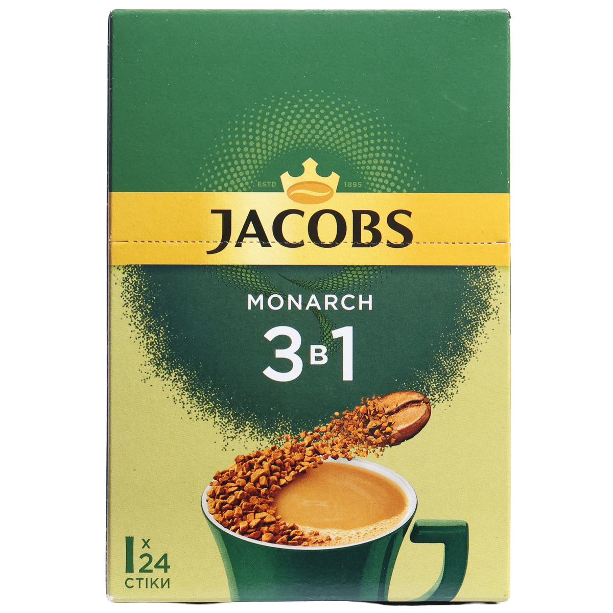 Jacobs Monarch 3 in 1 Instant Coffee Drink, 12.7oz