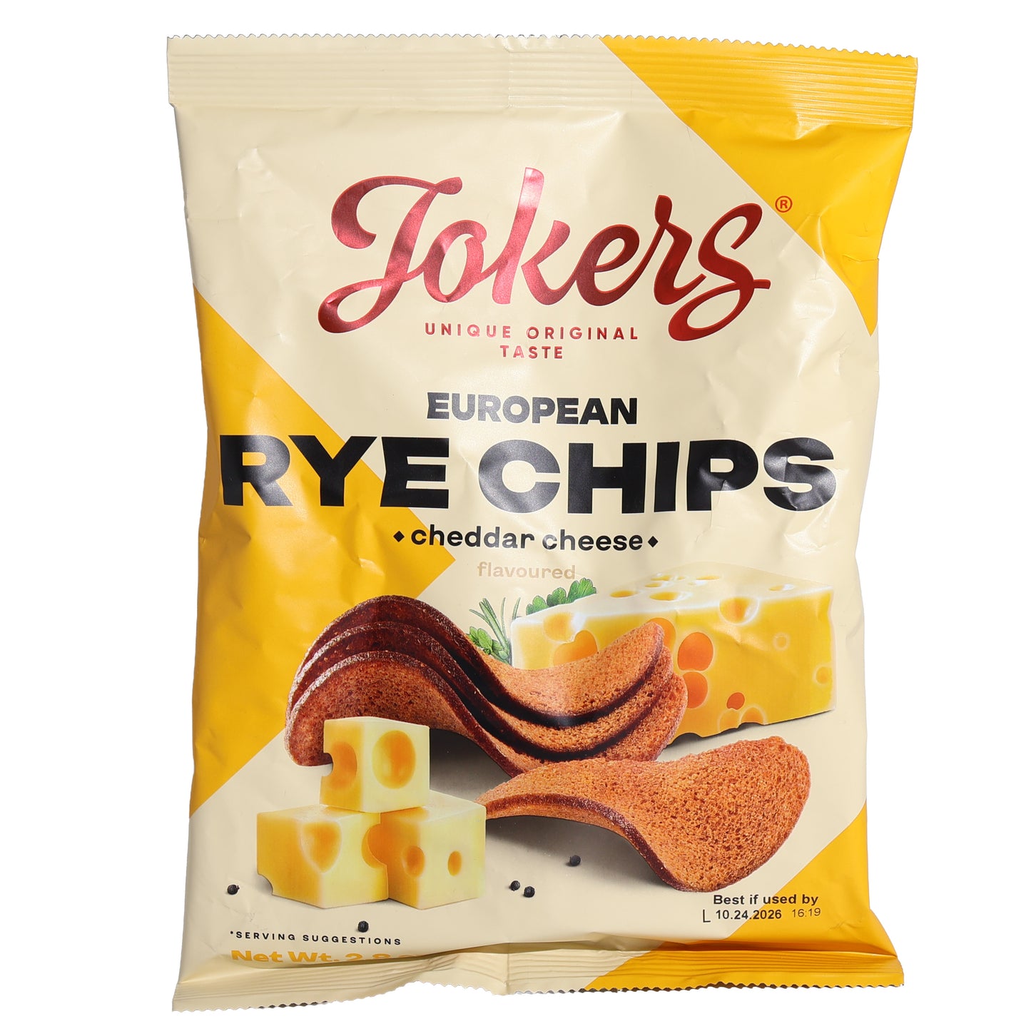 Jokers European Rye Chips Cheddar Cheese, 2.82oz