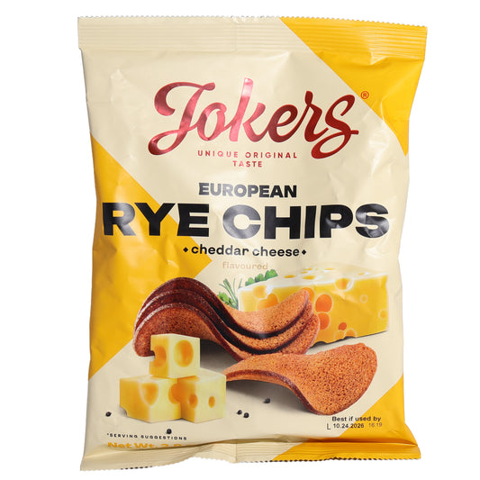 Jokers European Rye Chips Cheddar Cheese, 2.82oz