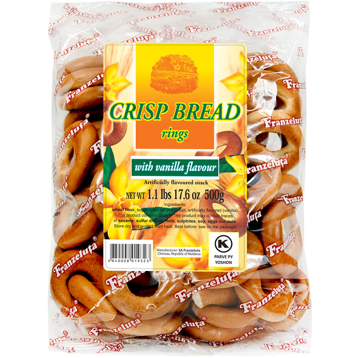 Crisp Bread Rings w/ Vanilla Flavor, 500g