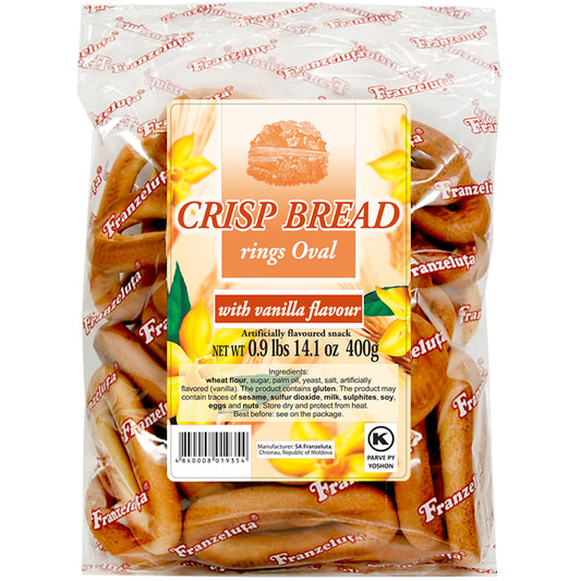 pack of Crisp Bread Rings Oval w/ Vanilla Flavor, 400g