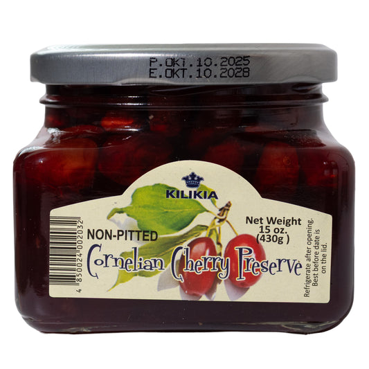 Kilikia Non-Pitted Cornelian Cherry Preserve, 15oz