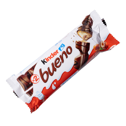 Kinder Bueno 2-Bar Pack Wafer Bars with Hazelnut Filling, 1.52oz