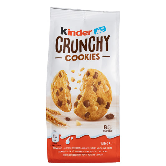 Kinder Crunchy Cookies Milk & Cocoa Pieces, 4.8oz