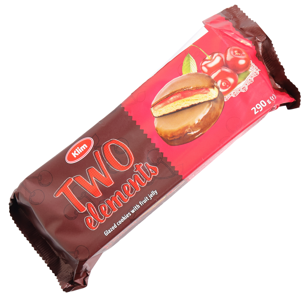 Klim Two Elements Cherry-Filled Glazed Cookies, 10.23oz