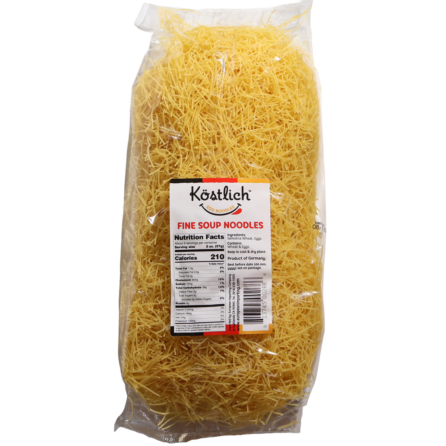Köstlich Fine Soup Egg Noodles, 17.6oz