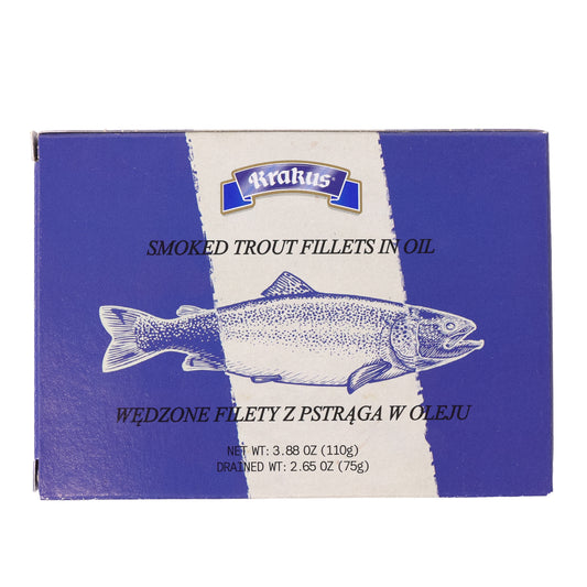 Krakus Smoked Trout Fillets in Oil, 3.88oz