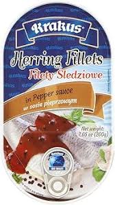 Krakus herring Fillets in Gourmet sauce, 200g