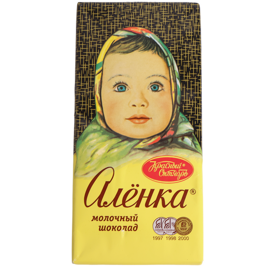 Krasnyi Oktyabr Alenka Aerated Milk Chocolate Bar, 3.2oz