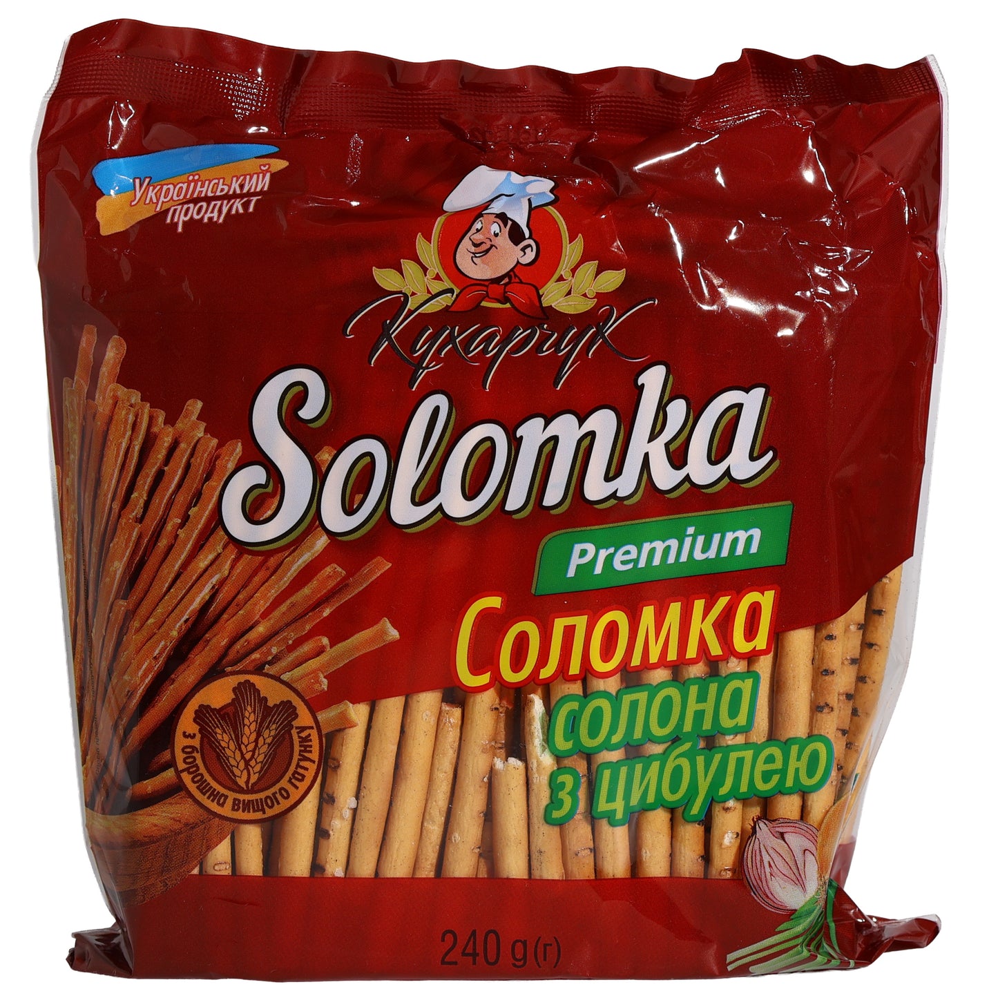 Kuharchuk Solomka Premium Salted Breadsticks with Onion, 8.46oz
