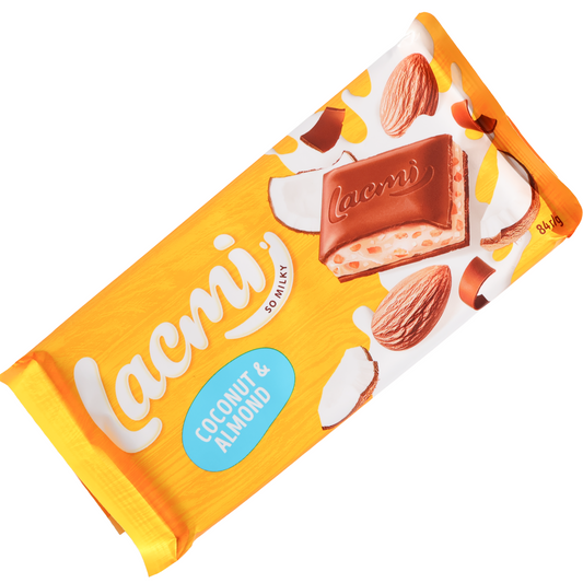 Lacmi Milk Chocolate with Almonds & Coconut Cream, 2.96oz