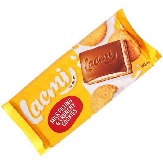Lacmi Milk Chocolate with Milk Filling & Crunchy Cookies, 3.53oz