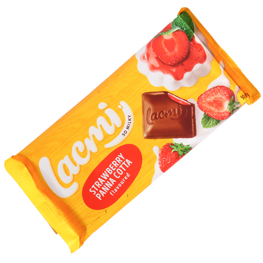 Lacmi Strawberry Panna Cotta Milk Chocolate, 3.17oz